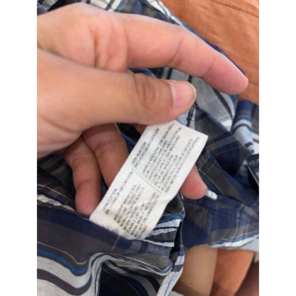 U.S. Polo Assn. Mens 3XL Blue & White Plaid Button-Down Shirt - Picture 11 of 11